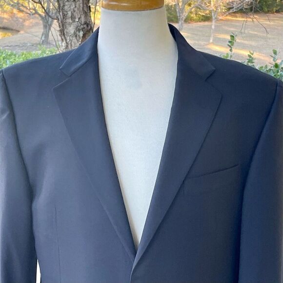 Hickey Freeman Douglass Navy Blue 2 Button Blazer - Picture 2 of 9